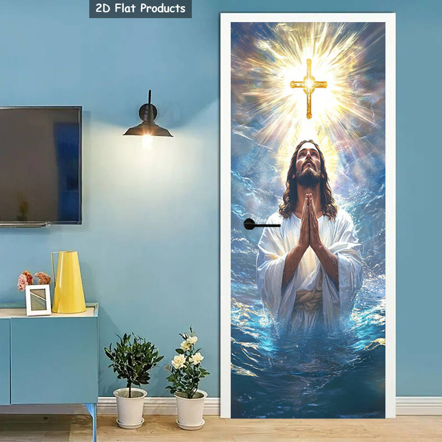 1pc 95.0x214.88cm Jesus Christian Themed Stickers