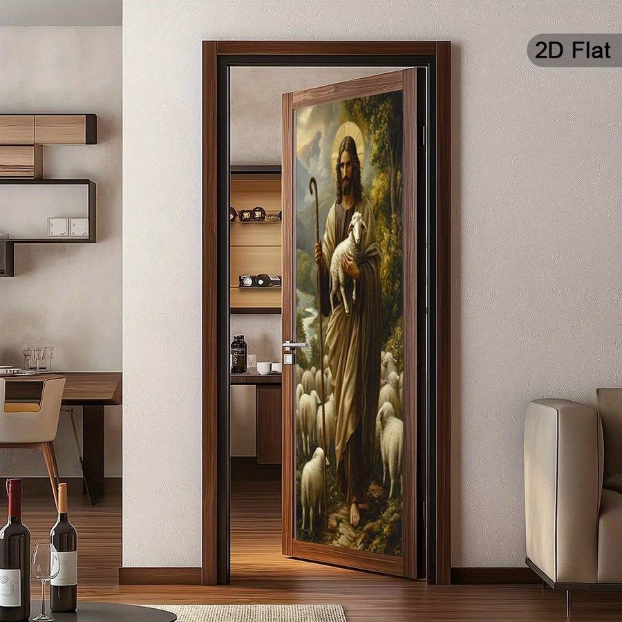 1pc 30.3x78.7 inches   77x200 cm   Jesus Christian Themed Stickers