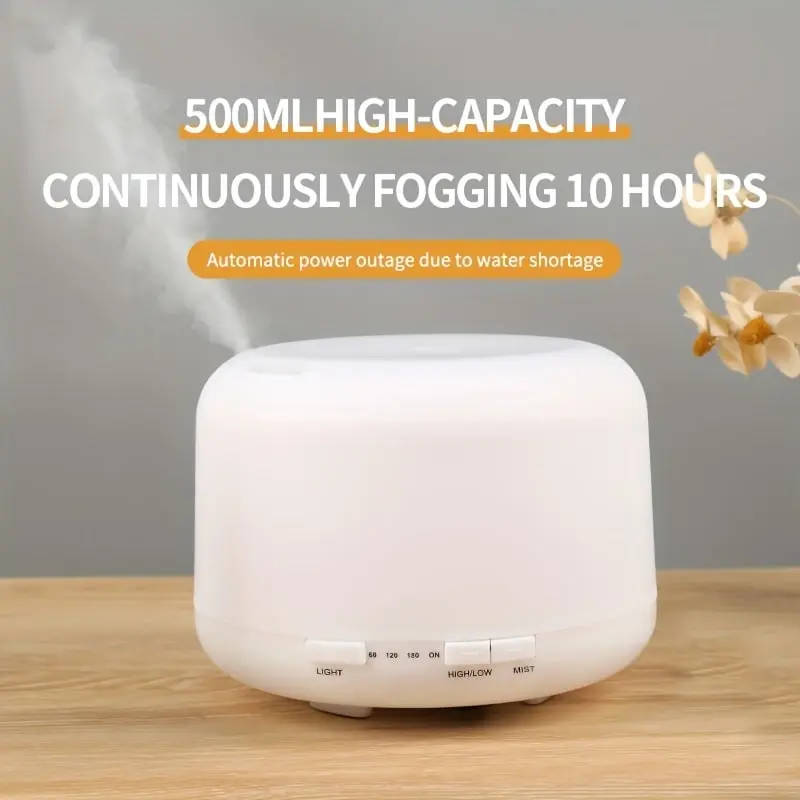 Aroma Diffuser with Soundwave technology Cool Mist Humidifier, USB Charge 7-Color LED Lights, Waterl