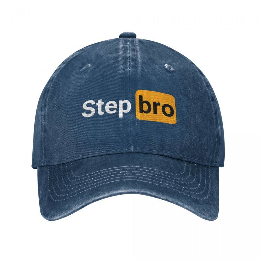 Step Bro Funny Novelty Baseball Cap Distressed Denim-Style Adjustable Snapback Ligh