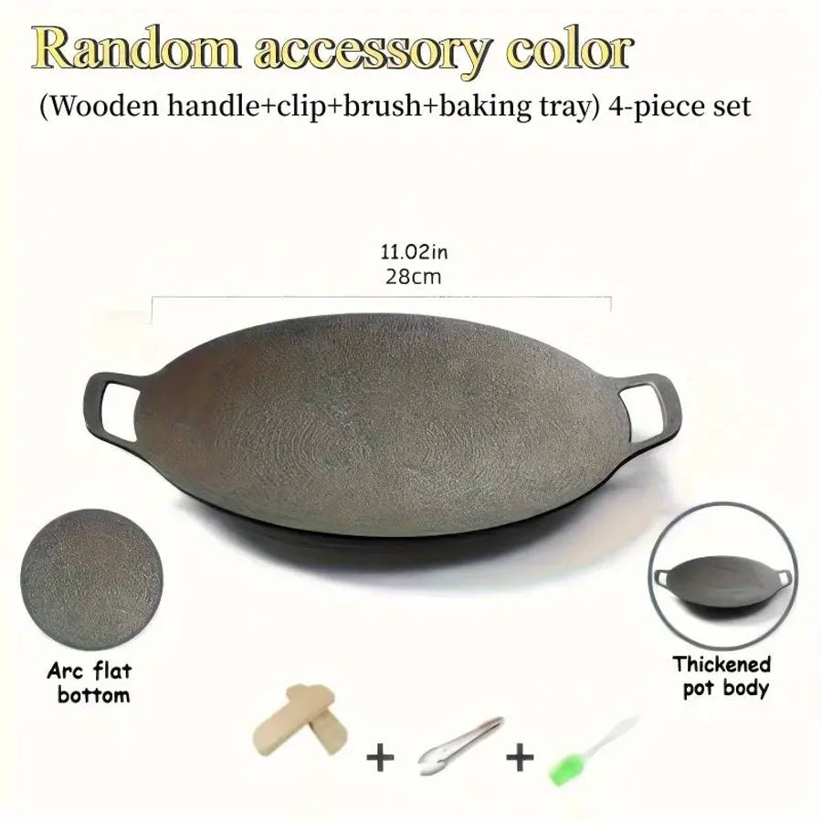 4-Piece Non-Stick Cast Iron Frying Pan Set