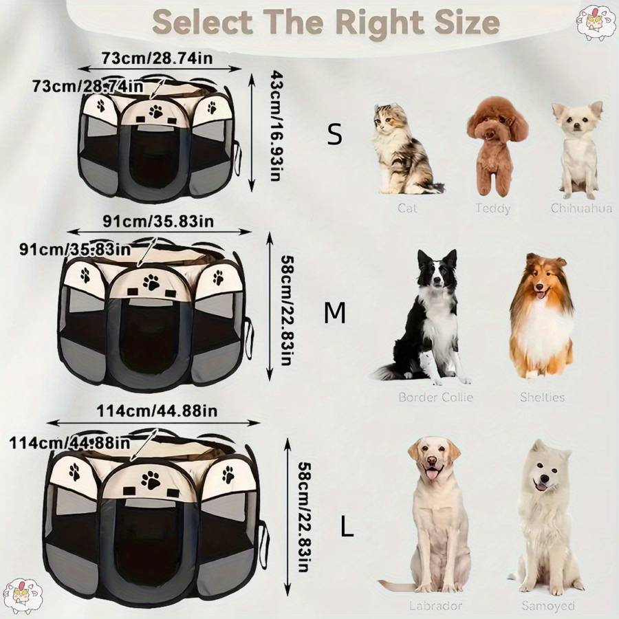 1pc Black size L: 20 W: 13 H: 16.5Pet Cage