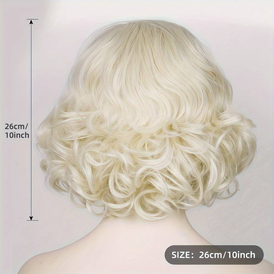 1Pc Blonde 25.4cm Fashion Design Wig