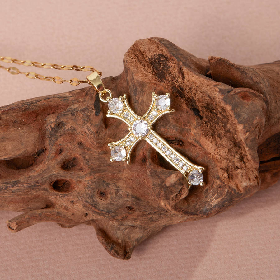 1 Piece Golden Jesus Theme Pendant
