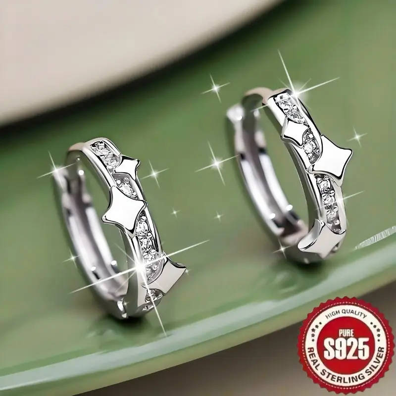 2 PAIRS 925 Sterling Silver Plated Bohemian Earrings