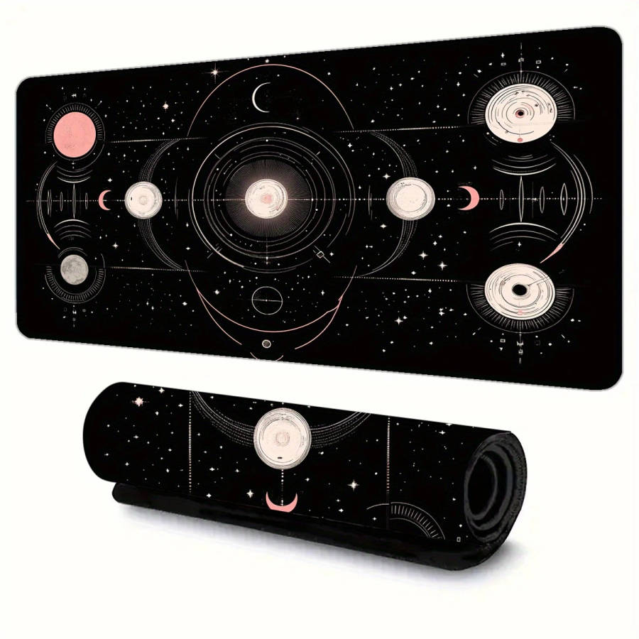 1pc 30x60cm Mystical Universe Planet Pattern Mouse Pad Waterproof Non-slip Washable