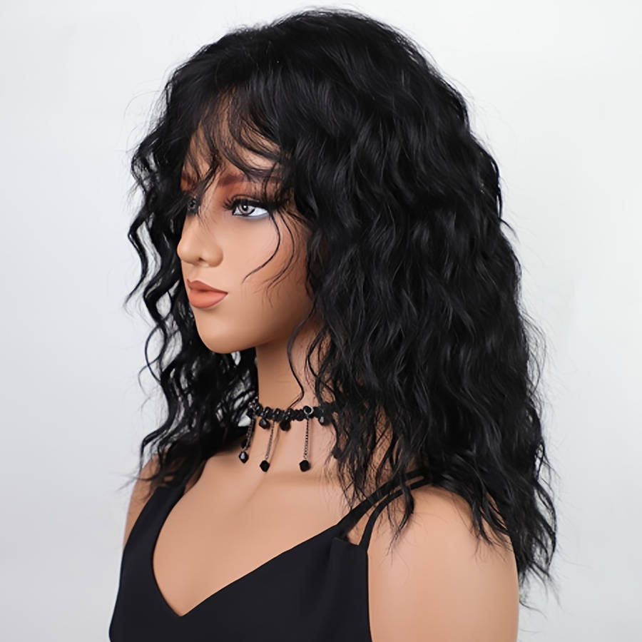 1Pc Black 50.8cm Fashion Design Wig