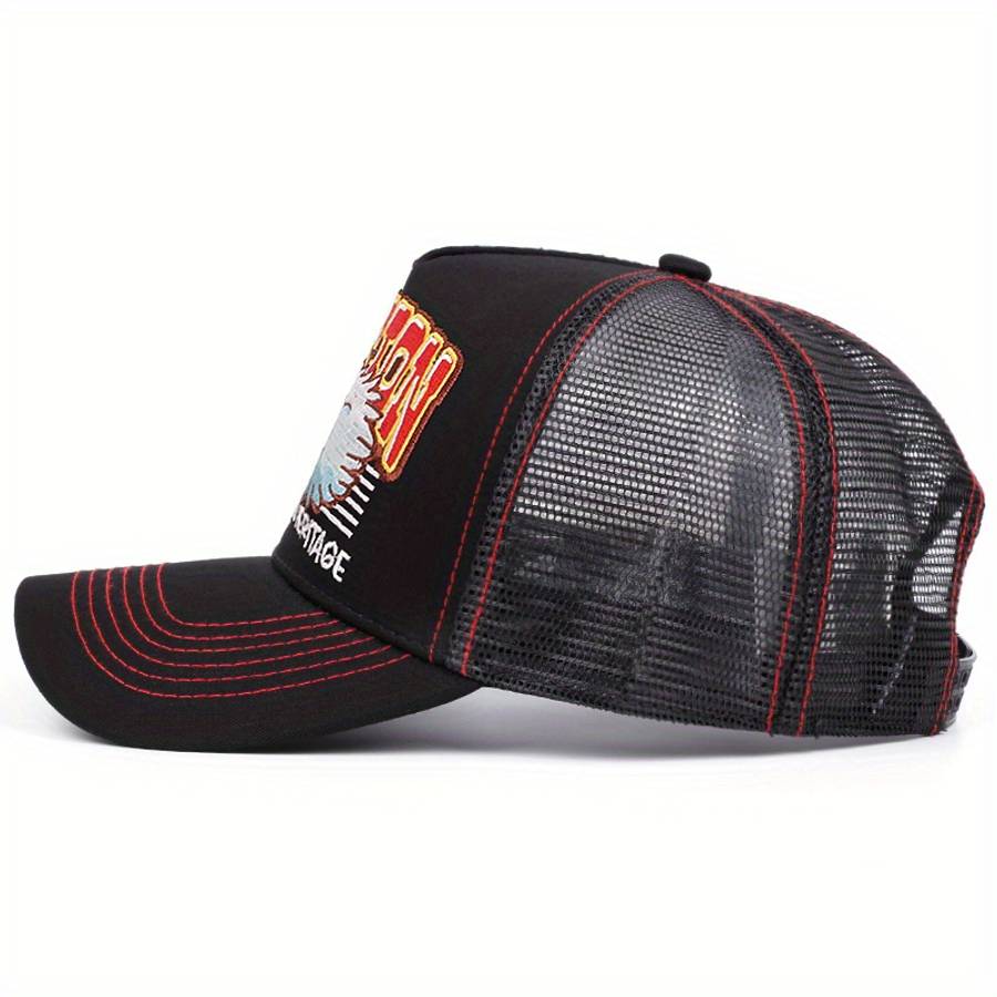 Men'S Outdoor Sports Baseball Cap Collection Multi-Color Polyester Mesh Back Eag
