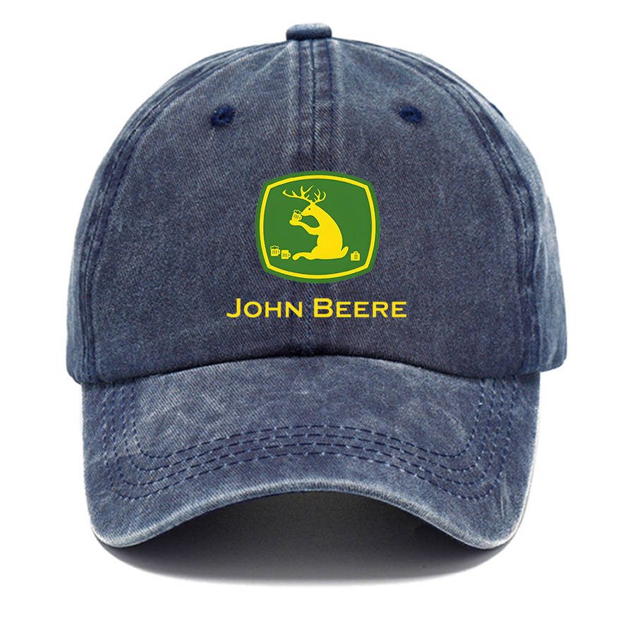 1pc Valentine'S Day Gift Adjustable Cotton "John Beere" Baseball Cap with High-Quality Print Bre