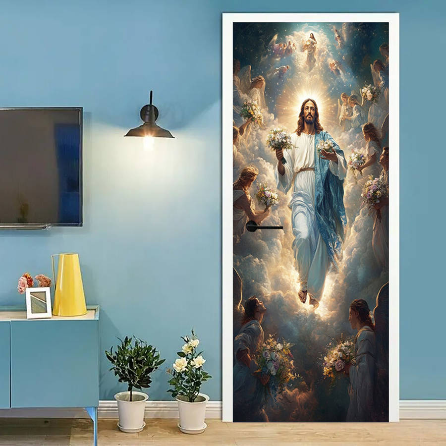 1pc 76.96x199.9cm Jesus Christian Themed Stickers