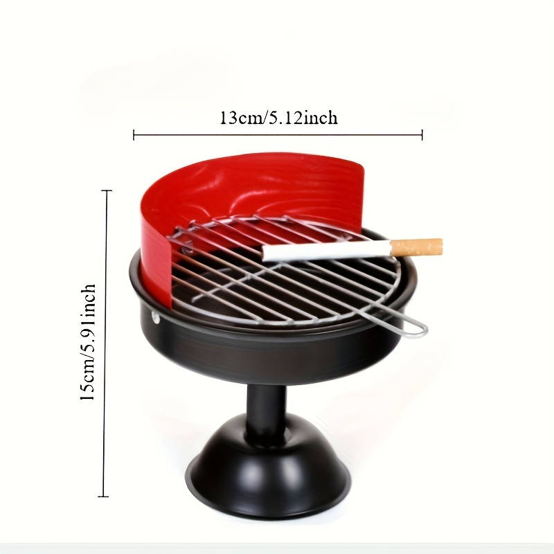 1pc A Creative Barbecue Grill-Shaped Ashtray Suitable for Home Office And Outdoor Use.