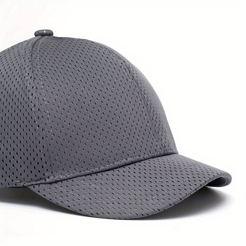 1pc Men'S Lightweight Mesh Baseball Cap Pink with B Logo Breathable Summer Hat for Outdoor Spo