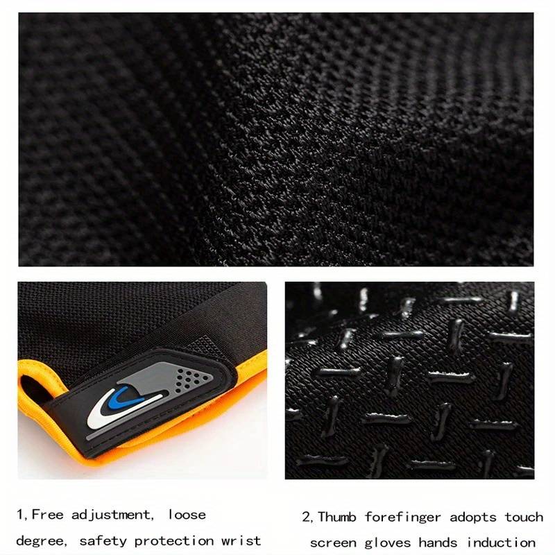 1 Pair Black Outdoor Sports Gloves