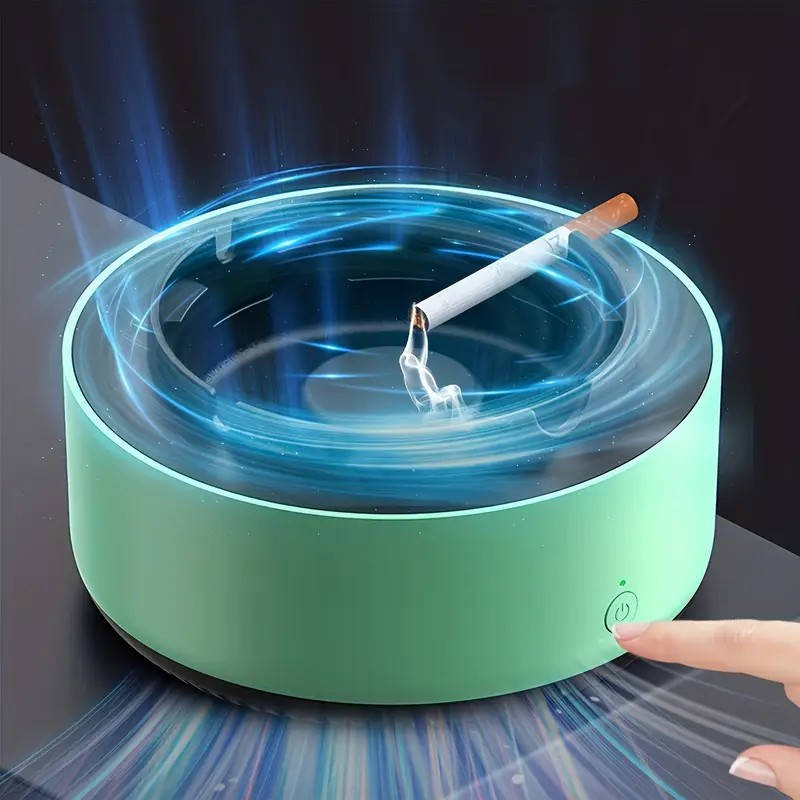 1pc A Battery-Powered Ashtray Designed for Home Use That Smartly Eliminates Secondhand Smoke And Od