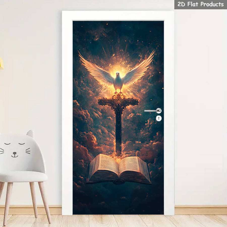1pc 76.96x199.9cm Jesus Christian Themed Stickers