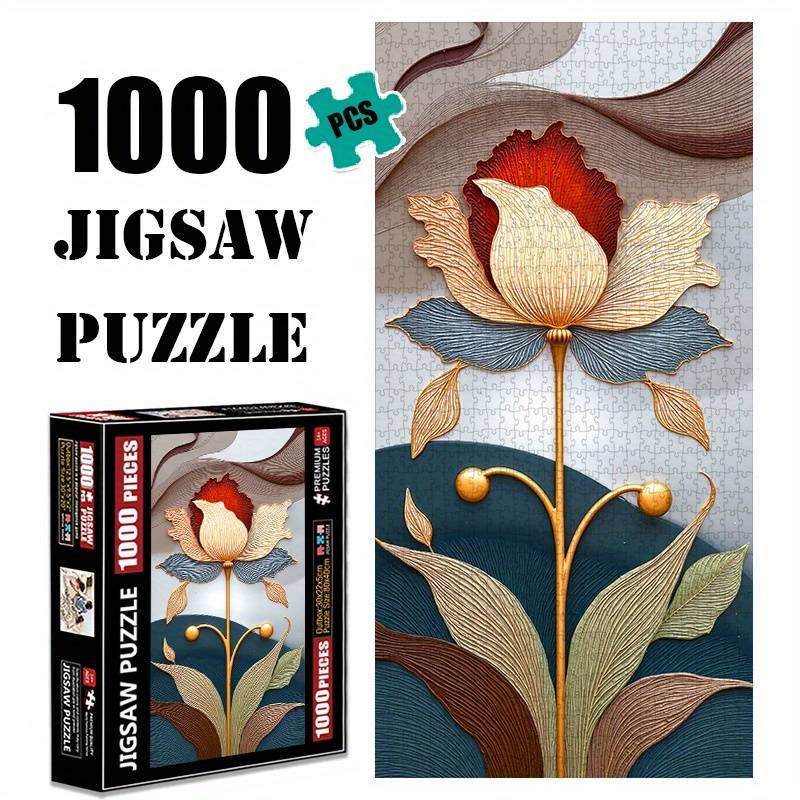1000pcs Floral Jigsaw Puzzle for Adults 80.01cm x 39.88cm Scratch Water Resistant