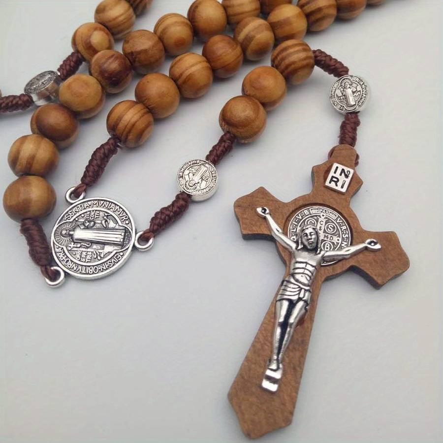 1 Piece Brown Jesus Theme Pendant