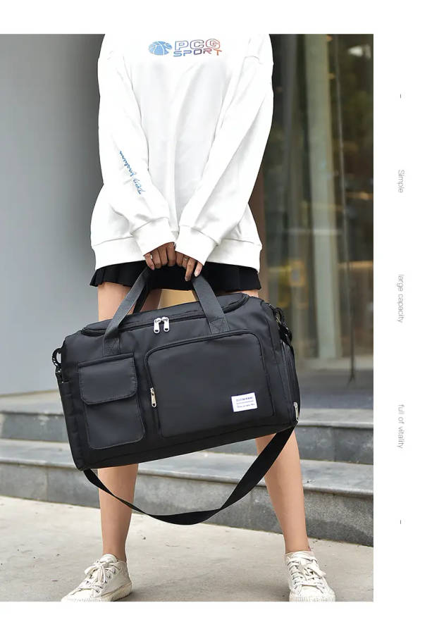 Large-capacity Travel Luggage Bag Portable Sports Zipper Handbag Multifunctional Overnight Bag Unise