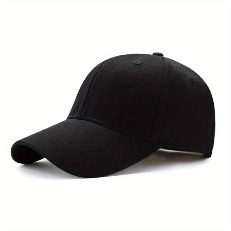 1pc Curved Brim Adjustable Sun Hat Fashion Baseball Cap Solid Color Sunscreen Sports Dad Hat For