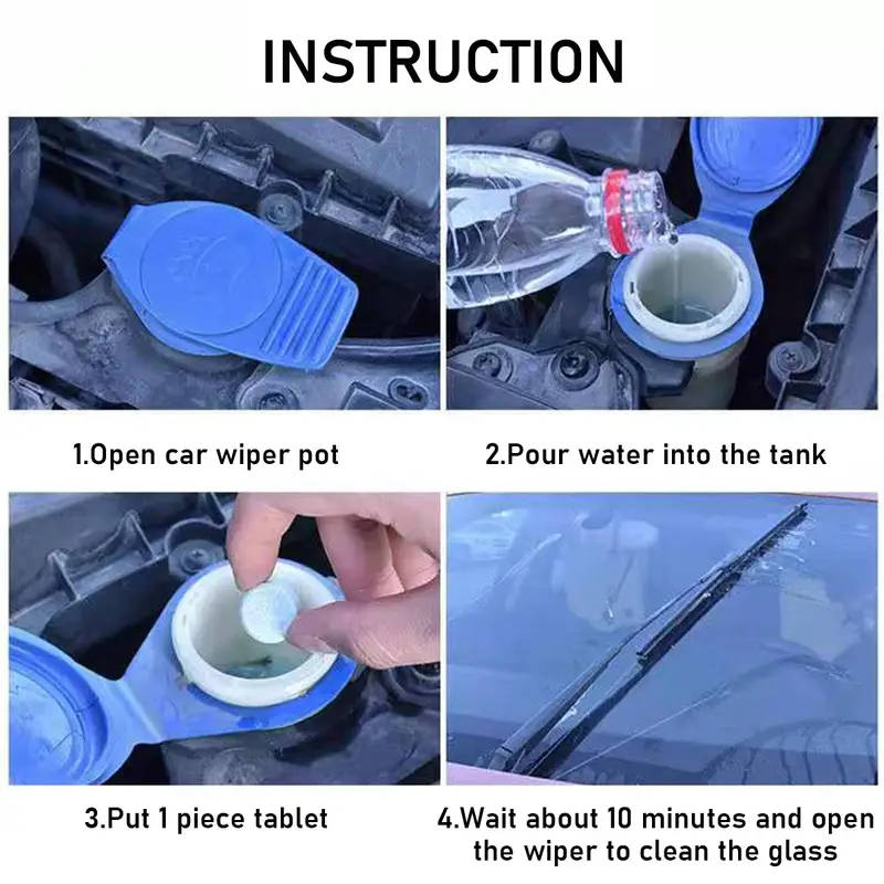 20 60pcs car windshield cleaner car effervescent tablet glass water solid cleaner   automobile accessories spray cleaner details 4