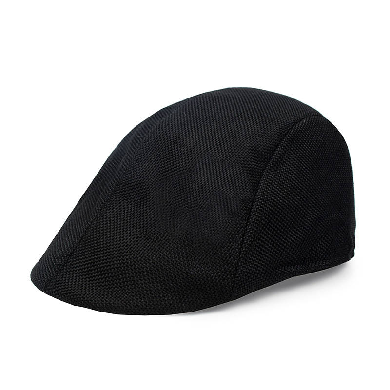 1Pc Men Stylish Linen Beret Hat Retro Lightweight Duckbill Cap