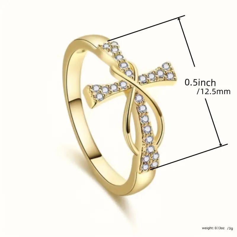 Elegant Ring with Sparkling White Zirconia