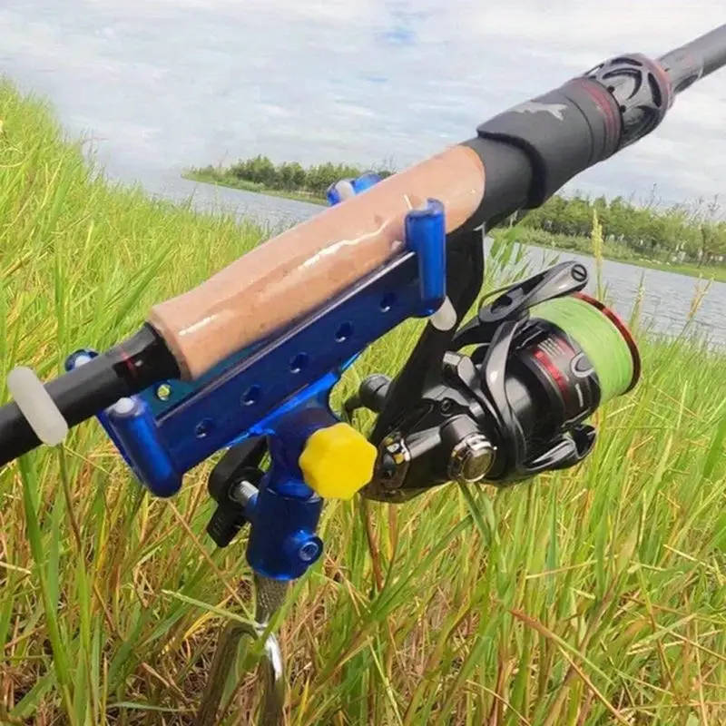 1pc 360° Adjustable Stainless Steel Fishing Rod Holder Self-Locking Insert Design for Easy Setup Rod