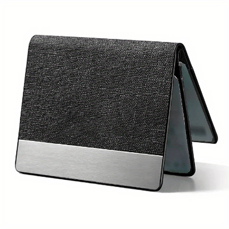 1pc Stylish Ultra-thin Men's And Women's Anti-theft Anti-Blocking Fine Faux Leather Stainless Steel