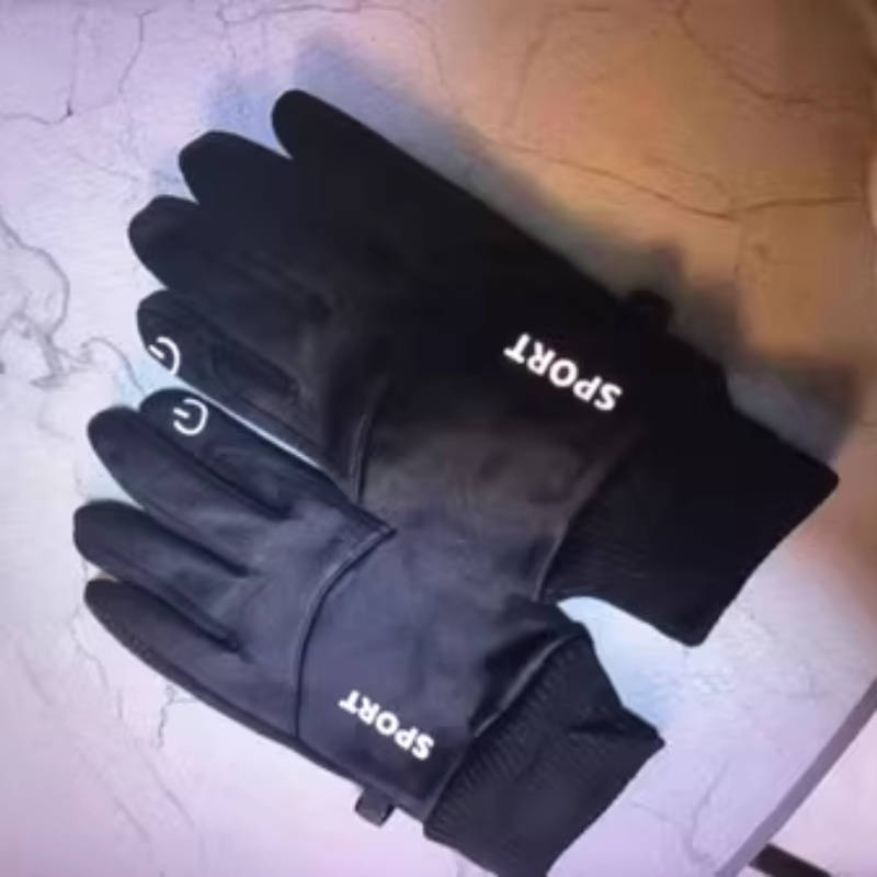 1 Pair Navy Blue Warm Gloves