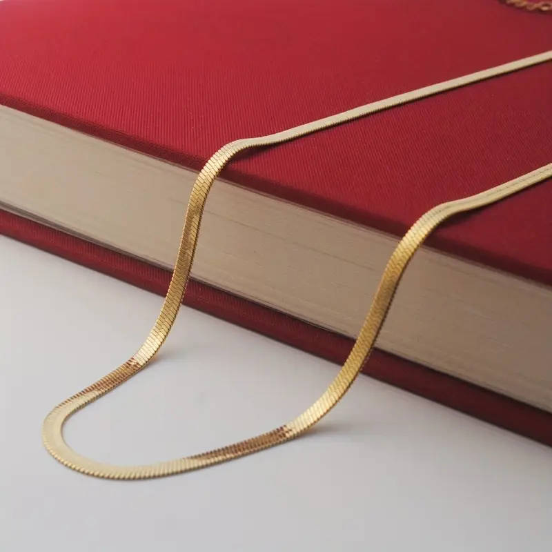Stainless Steel Material Neutral Style Flat Collarbone Necklace