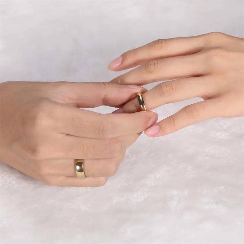 24K Gold Plated Stainless Steel Single Ring