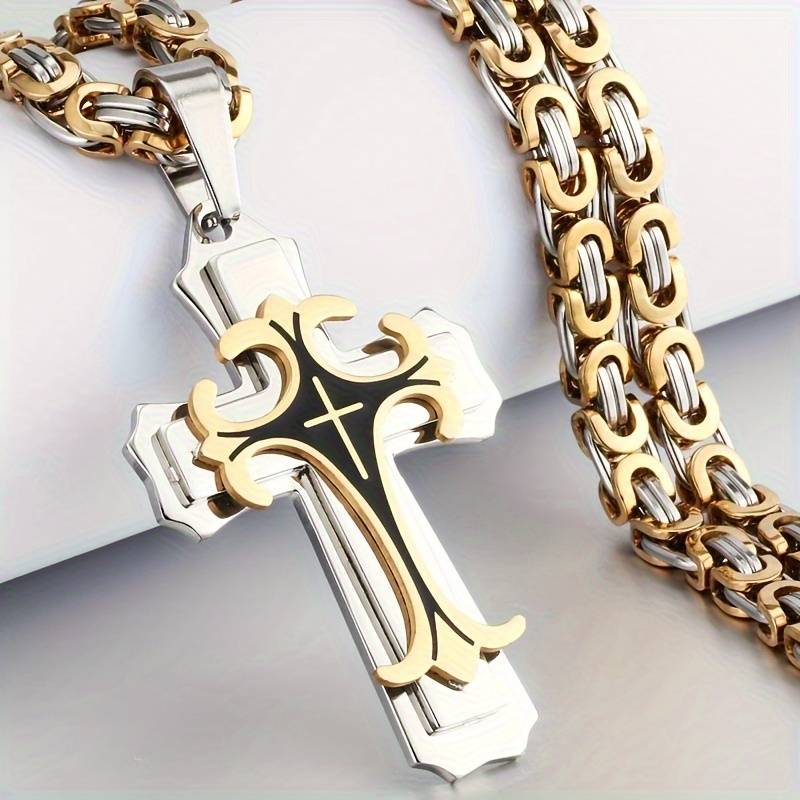 1 Piece White Golden Jesus Theme Pendant