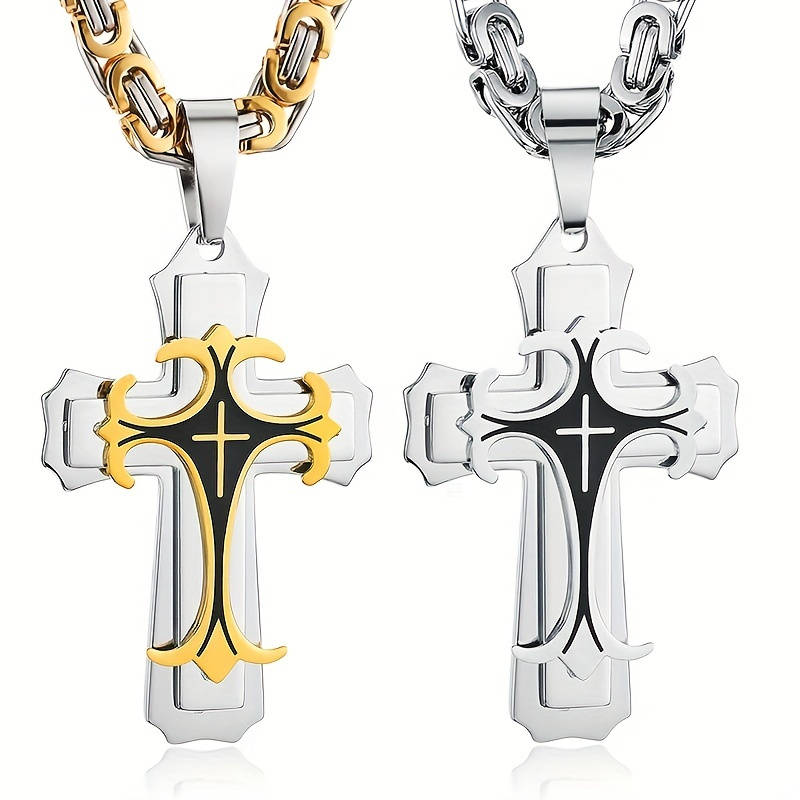 1 Piece White Golden Jesus Theme Pendant