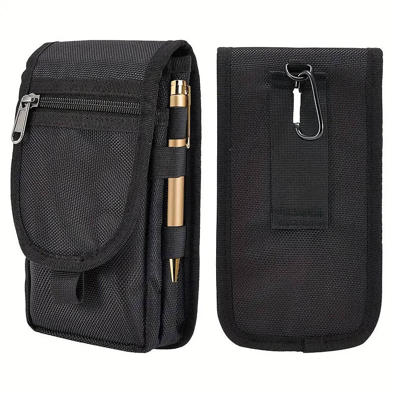 1pc Large Capacity Men's Wallet With Phone Pouch Multi-Compartment Card Holder Belt Loop Pouch Flip