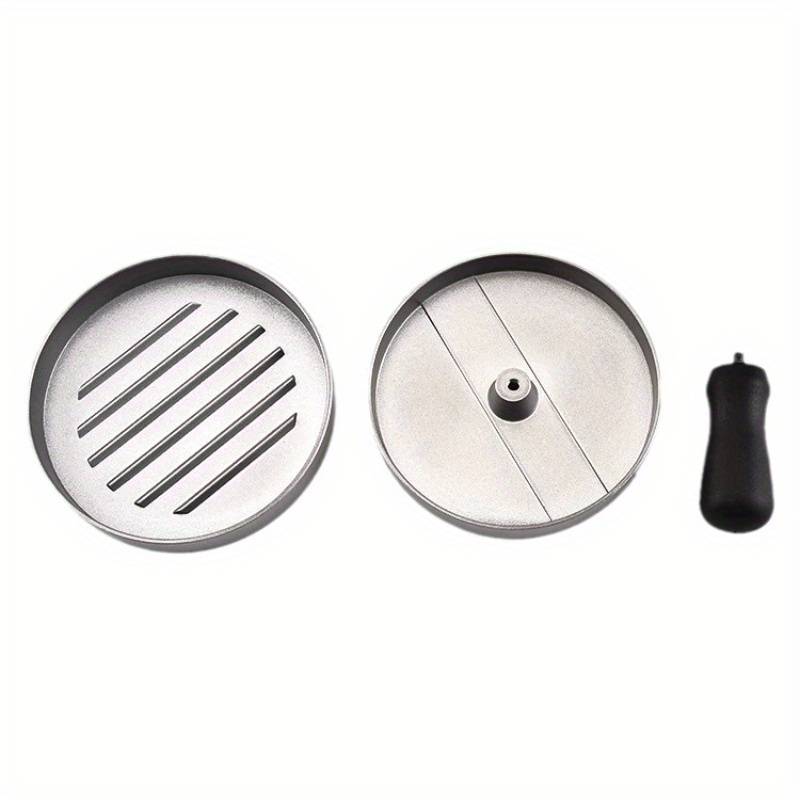 1pc Non-Stick Manual Burger Press Durable Metal Meat Veggie Grill Mold with Ergonomic Handl