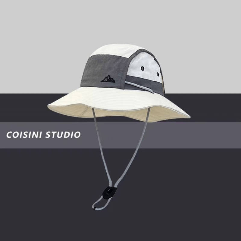 1pc Fisherman'S Hat Color-Blocked Right Peak