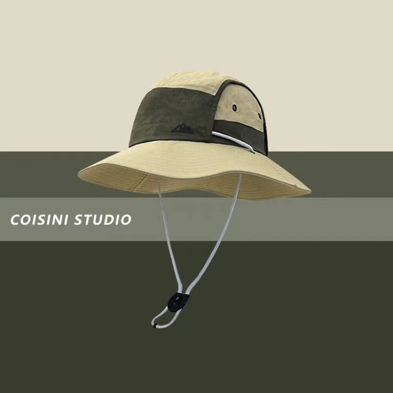 1pc Fisherman'S Hat Color-Blocked Right Peak