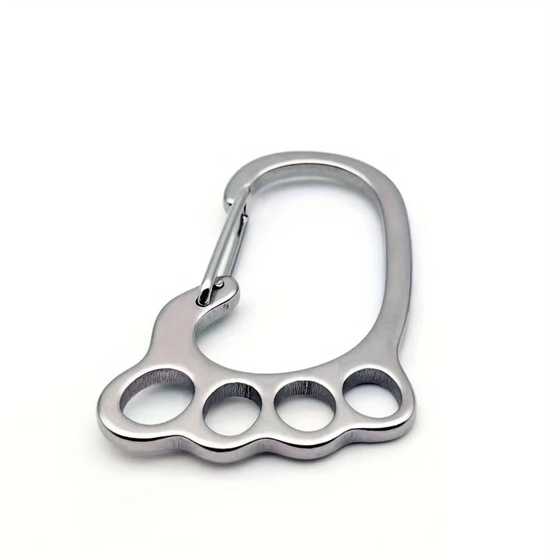 1pc Minimalist Stainless Steel Metal Keychain Simple Style Color Sent Randomly
