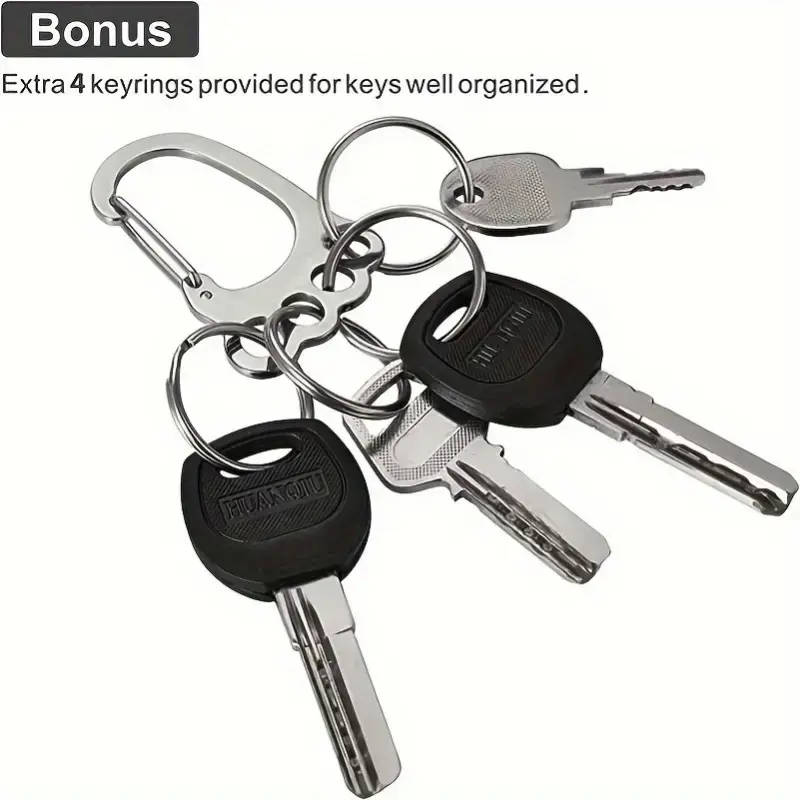 1pc Minimalist Stainless Steel Metal Keychain Simple Style Color Sent Randomly