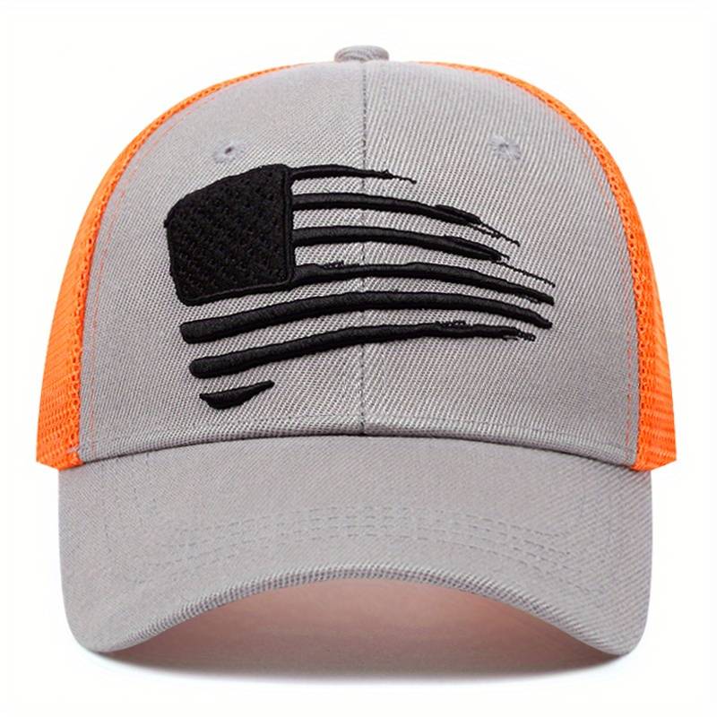 1pc Personalized Embroidered Baseball Cap Contrast Color Trucker Hats Summer Adjustable Breathable