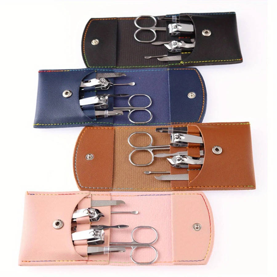 7pcs set Nail Clippers Manicure Tool Set with Portable Travel Case Cuticle Nippers And Cutter Kit