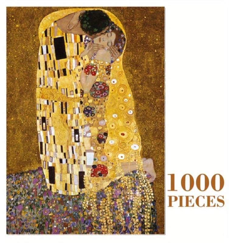 1000pcs Klimt Kiss Puzzle Game Toy Home Decoration Puzzle Toy Fun Holiday Birth
