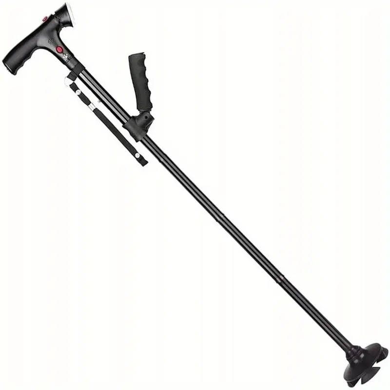 1 Piece Aluminum Alloy Walking Stick With Led Light And Siren