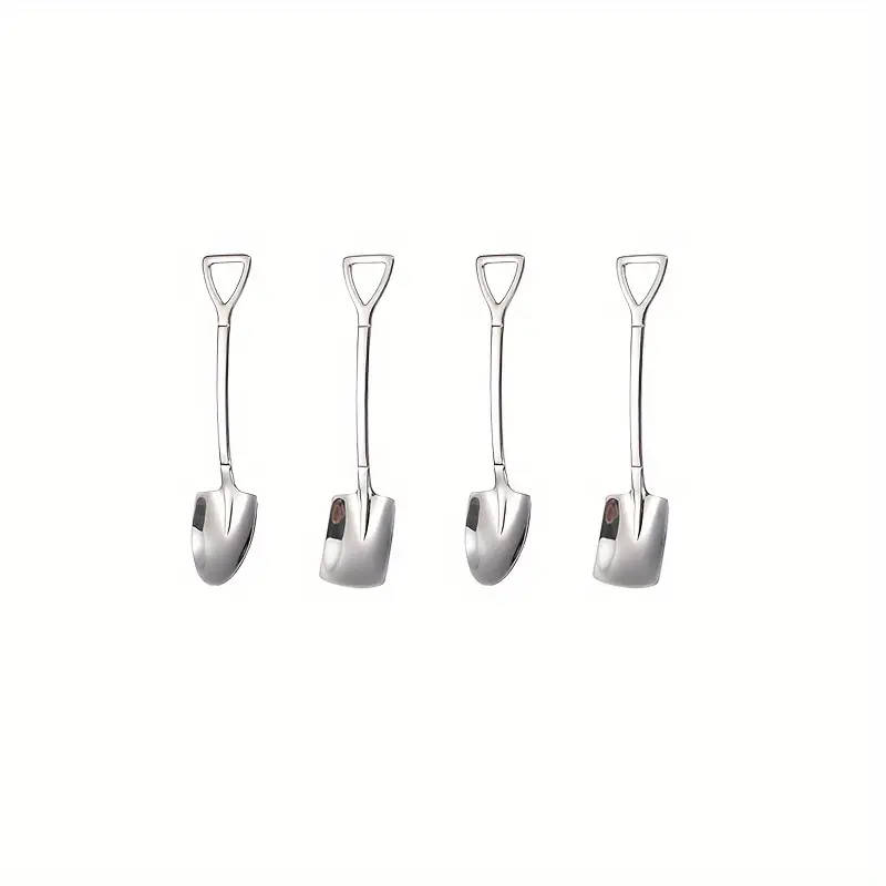 Set Of 6 Stainless Steel Dessert Spoons