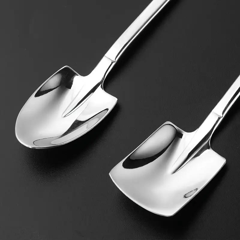 Set Of 6 Stainless Steel Dessert Spoons