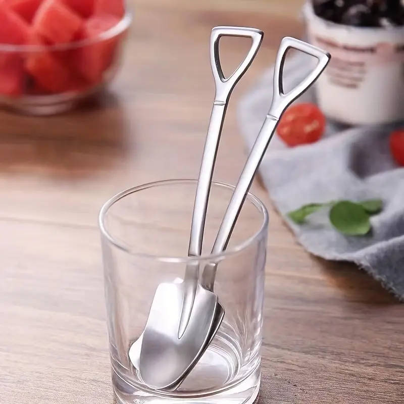Set Of 6 Stainless Steel Dessert Spoons