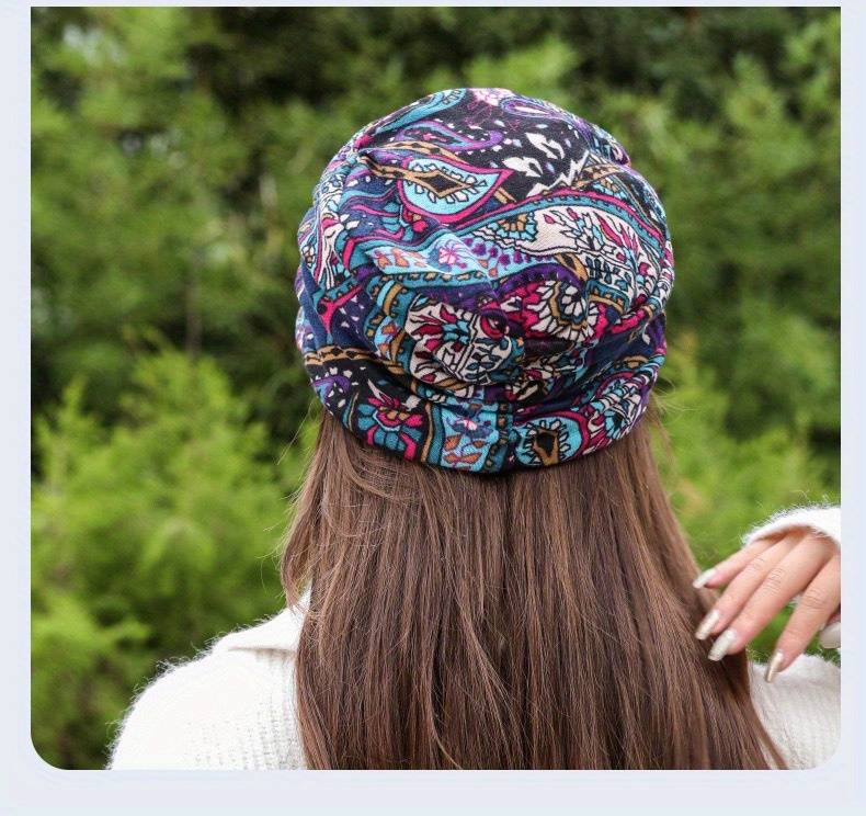 1pc Women's Lightweight Newsboy Cap With Breathable Fabric Floral Print Durable Polyester Blend