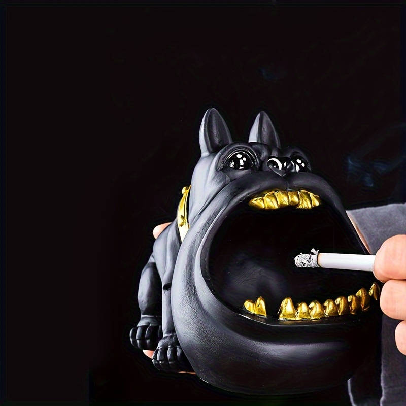 1pc Bully Dog Ashtray Decoration Key Storage Box Resin Sculpture Crafts For Home Room Living