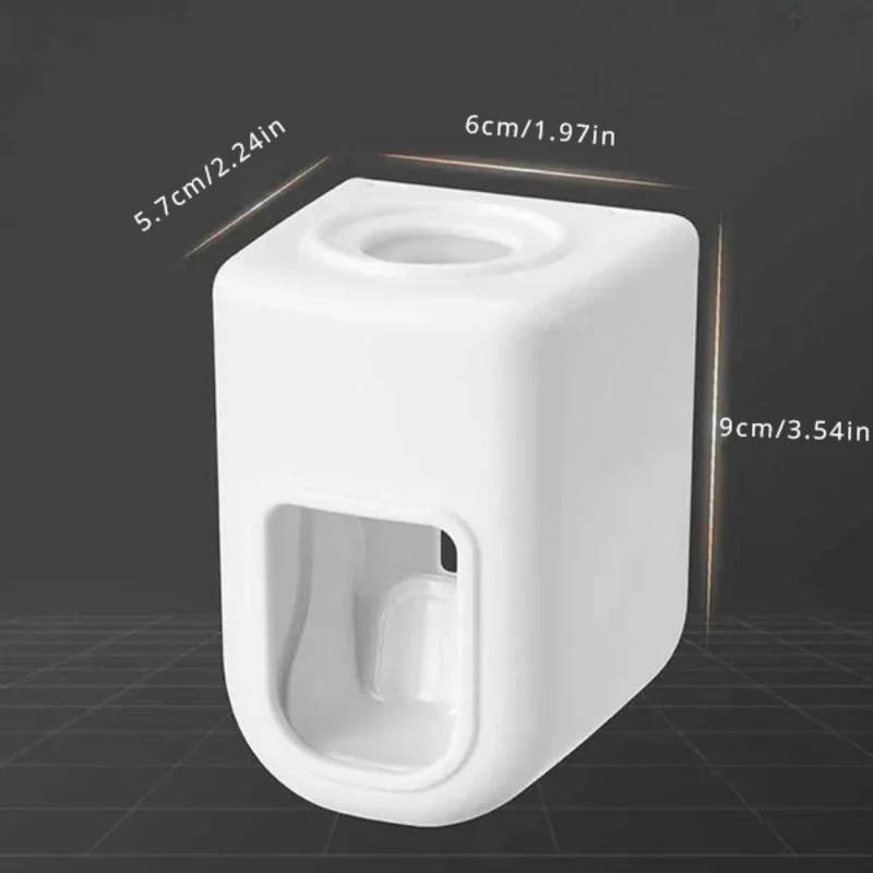 1Pc Easy Install Wall Mounted Automatic Toothpaste Dispenser Toothbrush Holder