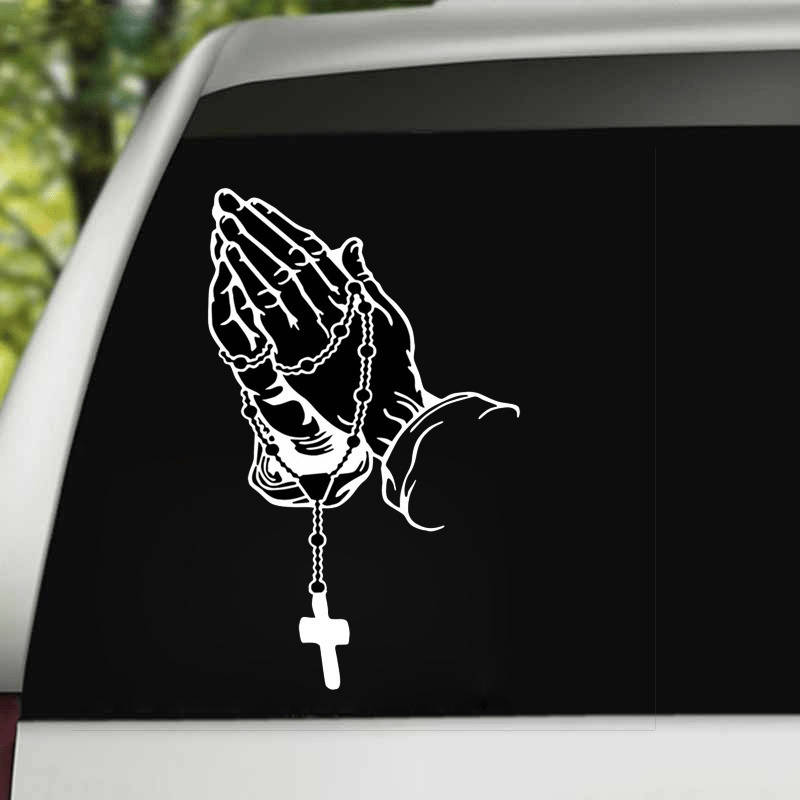 2pcs White Jesus Christian Themed Stickers